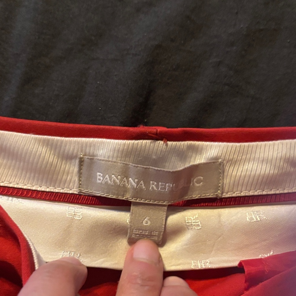 Banana Republic Vibrant Red Skirt